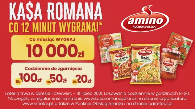 Loteria Amino -KASA ROMANA Co 12 minut wygrana