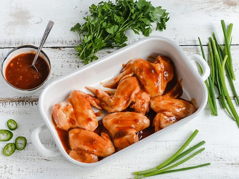 Skrzydełka BBQ na coli