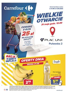 Gazetka Wielki otwarcie Carrefour Plac Unii