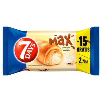 7 Days Max Croissant z nadzieniem o smaku waniliowym 110 g