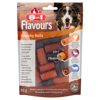 8in1 Flavours Crunchy Rolls Pokarm uzupełniający dla psów dorosłych 85 g
