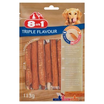 8in1 Triple Flavour Mieszanka paszowa uzupełniająca dla psów dorosłych żeberka 113 g