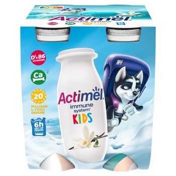 Actimel Kids Mleko fermentowane o smaku waniliowym 400 g (4 x 100 g)