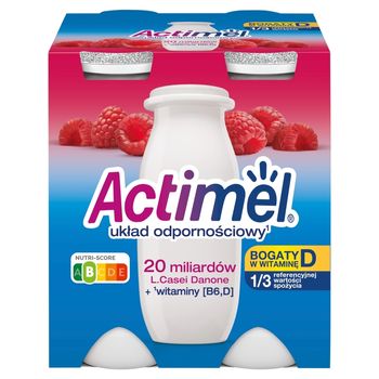 Actimel Mleko fermentowane o smaku malinowym 400 g (4 x 100 g)