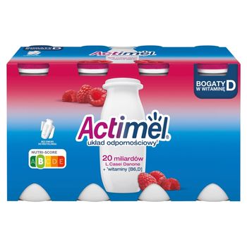 Actimel Napój jogurtowy o smaku malinowym 800 g (8 x 100 g)
