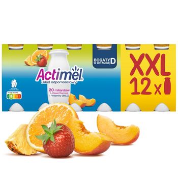 Actimel Napój jogurtowy o smaku wieloowocowym 1,2 kg (12 x 100 g)