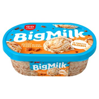 Big Milk Intense Lody świeże mleko i słony karmel 1000 ml