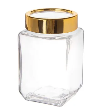 ALTOM POJEMNIK  SZKLANY ZE ZŁOTĄ POKRYWKĄ 700 ml