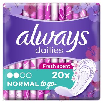 Always Dailies Normal To Go Fresh Wkładki higieniczne, 20 sztuk