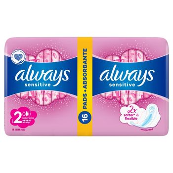 Always Ultra Sensitive Super Plus (rozmiar 2) Podpaski ze skrzydełkami, 16