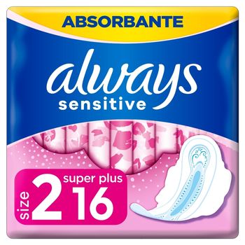 Always Ultra Sensitive Super Plus (rozmiar 2) Podpaski ze skrzydełkami, 16
