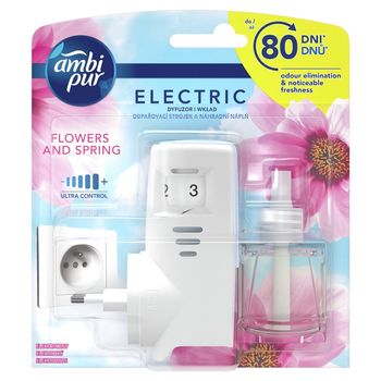 Ambi Pur Flowers & Spring Zestaw startowy do elektrycznego odświeżacza powietrza 20ml