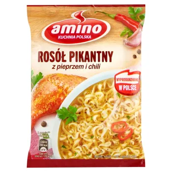 Amino Zupa błyskawiczna rosół pikantny z pieprzem i chilli 58 g