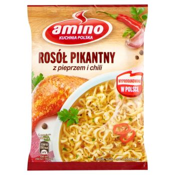 Amino Zupa błyskawiczna rosół pikantny z pieprzem i chilli 58 g