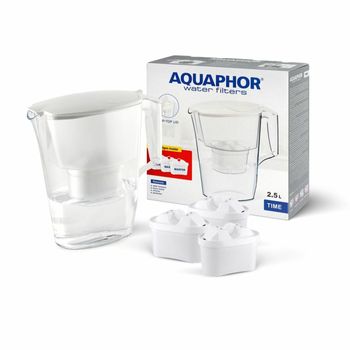 Aquaphor Zestaw dzbanek filtrujący TIME poj. 2,5L  biały + 3 wkłady Maxfor