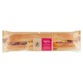Carrefour Bon appétit Bagietka z szynką i serem 214 g