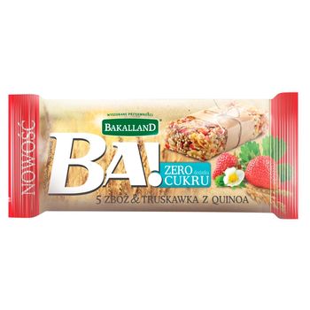 Bakalland Ba! 5 zbóż & truskawka z quinoa Baton zbożowy 30 g