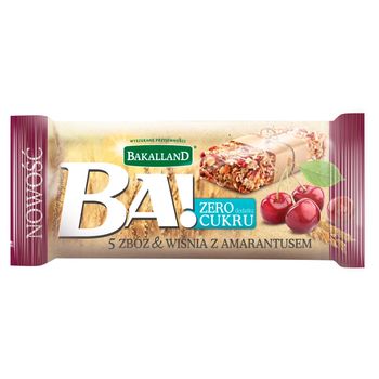 Bakalland Ba! 5 zbóż & wiśnia z amarantusem Baton 30 g