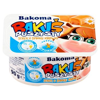 Bakoma Bakuś Puszysty serek o smaku krówki 90 g