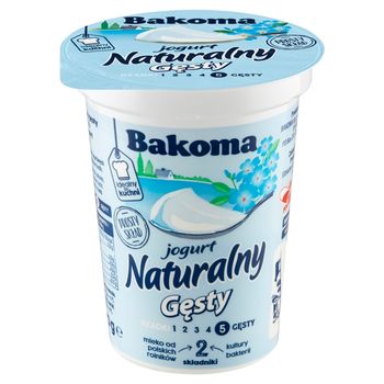 Bakoma Jogurt naturalny gęsty 370 g