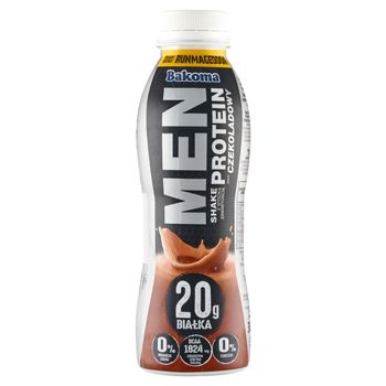 Bakoma Men Shake z wysoką zawartością protein smak czekoladowy 380 g