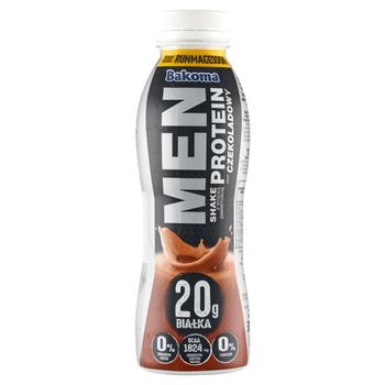 Bakoma Men Shake z wysoką zawartością protein smak czekoladowy 380 g