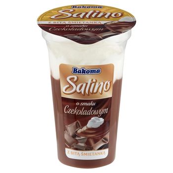 Bakoma Satino Deser o smaku czekoladowym z bitą śmietanką 165 g