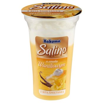 Bakoma Satino Deser o smaku waniliowym z bitą śmietanką 165 g