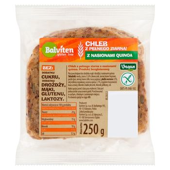 Balviten Chleb z pełnego ziarna z nasionami quinoa 250 g