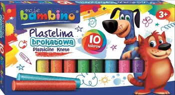 Bambino Plastelina 10 kolorów brokatowa