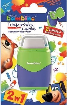 Bambino Temperówka z gumką 2w1