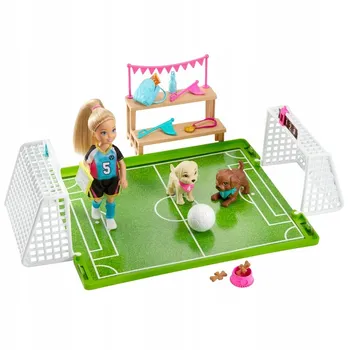 BARBIE Boisko do piłki nożnej zestaw z lalką Chelsea i akcesoriami GHK37