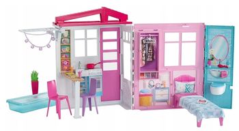 Barbie Składany Domek dla lalek z basenem FXG54