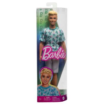 Barbie Ken Fashionistas Lalka Niebieski T-shirt w kaktusy HJT10