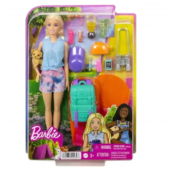 Barbie Lalka Malibu na kempingu + Akcesoria HDF73