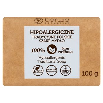 Barwa Hipoalergiczne tradycyjne polskie szare mydło 100 g