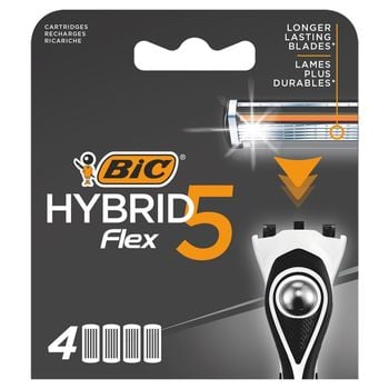 BIC Hybrid Flex 5 5-ostrzowe wkłady do maszynki do golenia 4 sztuki