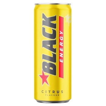 Black Energy Citrus Gazowany napój energetyzujący 250 ml