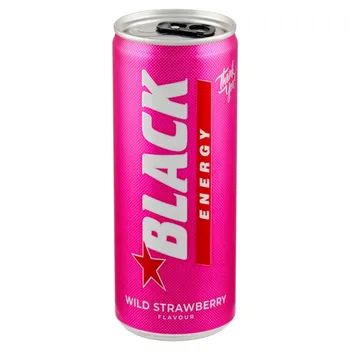 Black Energy Wild Strawberry Gazowany napój energetyzujący 250 ml
