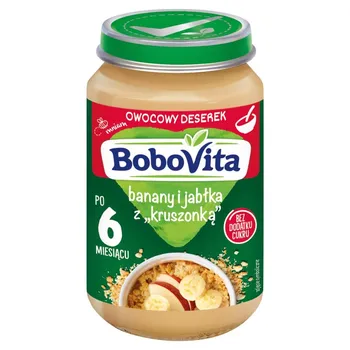 BoboVita Banany i jabłka z kruszonką po 6 miesiącu 190 g