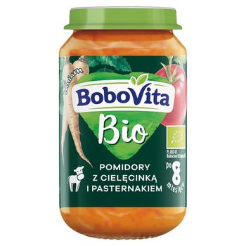 BoboVita Bio Pomidory z cielęcinką i pasternakiem po 8 miesiącu 190 g