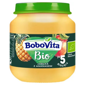 BoboVita Bio Jabłka z ananasem po 5 miesiącu 125 g