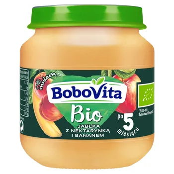 BoboVita Bio Jabłka z nektarynką i bananem po 5 miesiącu 125 g