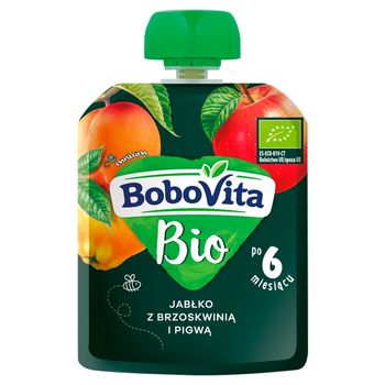 BoboVita Bio Jabłko z brzoskwinią i pigwą po 6 miesiącu 80 g
