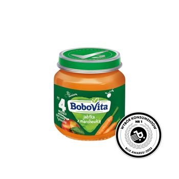 BoboVita Jabłka z marchewką po 4 miesiącu 125 g