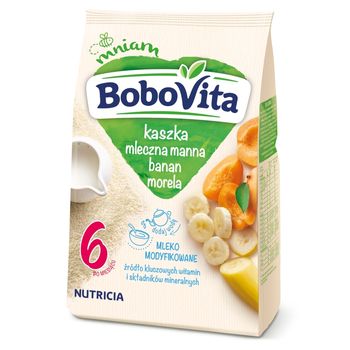 BoboVita Kaszka mleczna manna banan morela po 6 miesiącu 230 g