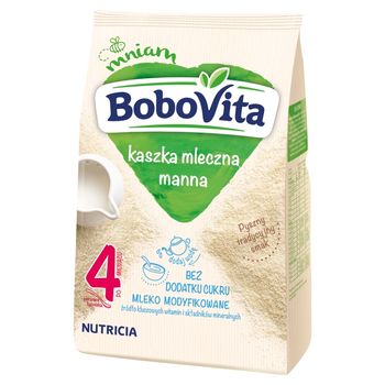 BoboVita Kaszka mleczna manna bez dodatku cukru po 4 miesiącu 230 g