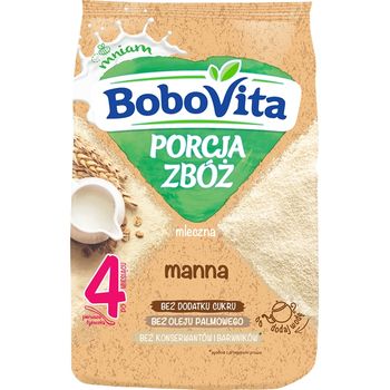 BoboVita Porcja zbóż Kaszka mleczna manna po 4 miesiącu 210 g