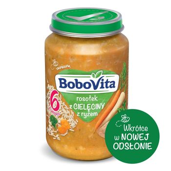 BoboVita Rosołek z cielęciny z ryżem po 6 miesiącu 190 g
