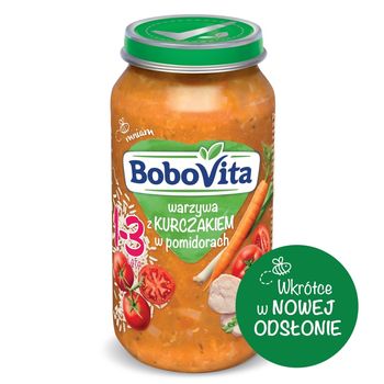BoboVita Warzywa z kurczakiem w pomidorach 1-3 lata 250 g